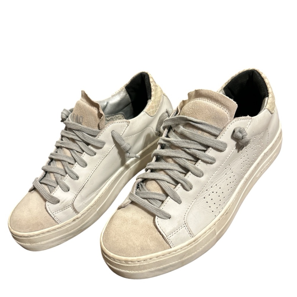 P448 Women's Thea Low Top Leather Lace Up Platform Sneakers Size 39 EU/8.5-9US